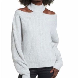 NORDSTROM CUTOUT TURTLENECK SWEATER